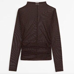 NWT The A&F Paloma Long-Sleeve Mesh Top